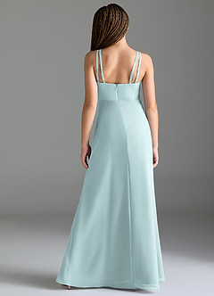 Azazie Leo Junior Mist Mermaid Pleated Chiffon Dress image2