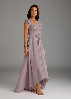 Azazie Irmeli Mother of the Bride Dresses Dusk A-Line Lace Chiffon Dress image2