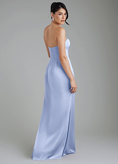 Azazie Tyler Robes de demoiselle d'honneur Robe Fourreau Convertible en Satin extensible Sans bretelles Eis image11