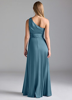Azazie Dallas Bridesmaid Dresses Bermuda A-Line One Shoulder Stretch Satin Dress image2