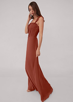 Barbie ♥ Azazie Bridesmaid Dresses Auburn A-Line Sweetheart Neckline Chiffon Dress image4