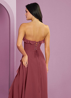 Barbie ♥ Azazie Bridesmaid Dresses Merlot A-Line Sweetheart Neckline Chiffon Dress image7