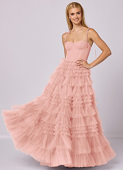 Barbie ♥ Azazie Bridesmaid Dresses Rosette A-Line Sweetheart Neckline Tulle Dress image1