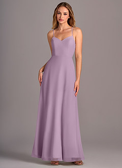 Azazie Mei Brautjungfernkleider A-Linie Chiffon Kleid Blauregen image1