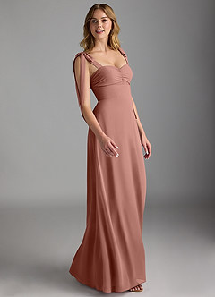 Azazie Lizet Bridesmaid Dresses Cedar Rose A-Line Sweetheart Neckline Chiffon Dress image3