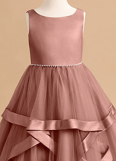 Azazie Posy Flower Girl Dresses Cedar Rose A-Line Beaded Tulle Dress image5