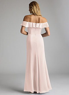 Azazie Sophie Final Sale Rose Petal A-Line Off the Shoulder Chiffon Convertible Dress image4
