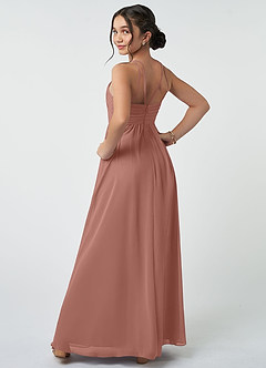 Azazie Leighton Junior Cedar Rose A-Line Pleated Chiffon Dress image5