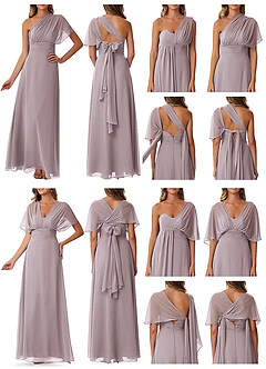Azazie Fifi Bridesmaid Dresses Dusk A-Line Strapless Chiffon Convertible Dress image10