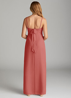 Azazie Mai Junior 쉬스 주름진 쉬폰 플로어 길이 주니어 신부 들러리 드레스 image2