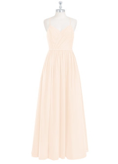 Azazie Cora Bridesmaid Dresses Pearl Pink A-Line Pleated Chiffon Dress image50