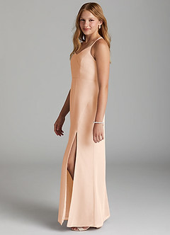 Azazie Becca Junior White Alabaster Mermaid Chiffon Dress image6
