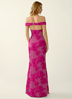 Lowlala Fuchsia Lace Prom Dress image2