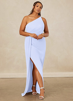 Christian Siriano Bridal for Azazie 1003 Bridesmaid Dresses Lavender Sheath One Shoulder Chiffon Dress image8