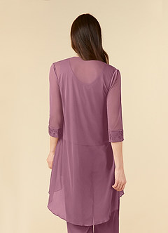 Azazie Frances Mère de la mariée Robes Robe Combinaison/Tailleur Pantalon en Maille Découpé Mauve Vintage image6