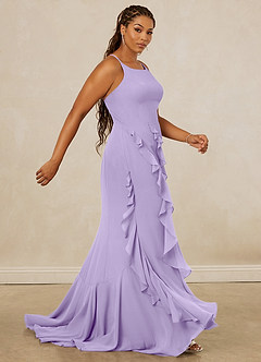 Christian Siriano Bridal for Azazie 1006 Bridesmaid Dresses Lilac Mermaid Ruched Chiffon Dress image13