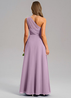Azazie Phaedra Bridesmaid Dresses Wisteria A-Line One Shoulder Chiffon Dress image2