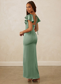 Christian Siriano Bridal for Azazie 1005 Bridesmaid Dresses Matcha Sheath Sweetheart Neckline Stretch Satin Dress image8