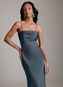 Azazie Saylor Brudtärnklänningar Klä av Sjöjungfru i Stretch Satin Axelbandslös Skymning image3