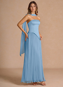 Maxi jurk Tierney Waasblauw image4