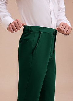 front Ethan Emerald Refined Weave Dress Pants