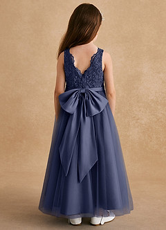 Azazie Cinna Flower Girl Dresses Stormy A-Line Lace Tulle Dress image2