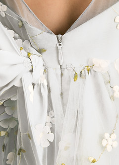 Azazie Elowen Blumenmädchenkleider A-Linie Herzausschnitt Spitze Kleid Elfenbein image7