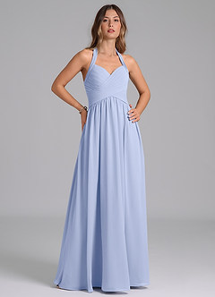 Azazie Darlyn Bridesmaid Dresses Ice A-Line Sweetheart Neckline Chiffon Dress image4