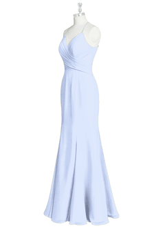 Azazie Carolina Bridesmaid Dresses Ice Mermaid Ruched Chiffon Dress image8