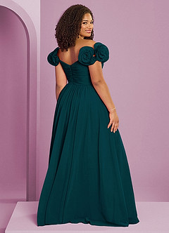 Barbie ♥ Azazie Bridesmaid Dresses Pine A-Line Off the Shoulder Chiffon Convertible Dress image19