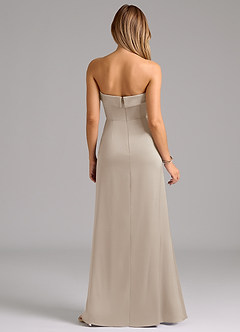 Azazie Aretha Bridesmaid Dresses Frost A-Line Strapless Stretch Satin Convertible Dress image7