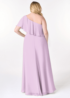 Azazie Lizzy Final Sale Frosted Lilac A-Line One Shoulder Chiffon Dress image9