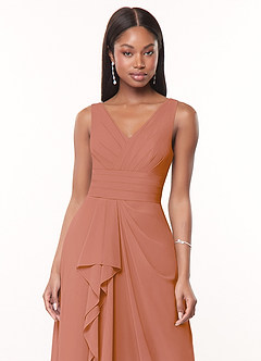 Azazie Julianna Bridesmaid Dresses MAI TAI A-Line Chiffon Dress image5