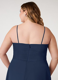Azazie Arabella Allure Bridesmaid Dresses Dark Navy A-Line Sweetheart Neckline Chiffon Convertible Dress image15