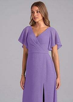 Azazie Ambrosia Bridesmaid Dresses Tahiti A-Line Pleated Chiffon Dress image7