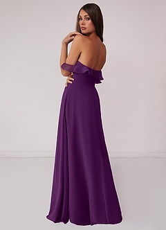 Barbie ♥ Azazie Bridesmaid Dresses Grape A-Line Off the Shoulder Chiffon Convertible Dress image2