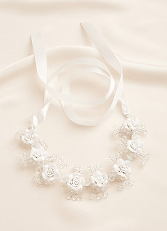 3D Floral Flower Girl Headpiece
