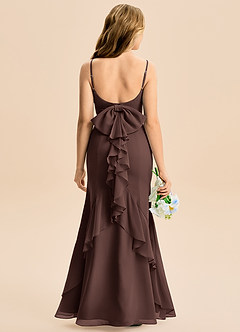 Azazie Lioren Junior Ganache Mermaid Bow Chiffon Dress image5