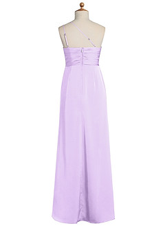 Azazie Eren Junior Lilac Sheath Pleated Stretch Satin Dress image7