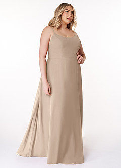 Azazie Moira Suknie dla druhen Linia A z kieszeniami Szyfon Do ziemi Sukienka image11