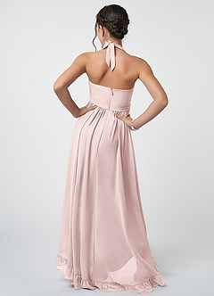 Azazie Hermione Junior Robe Trapèze en Mousseline de soie Rose Pâle image3