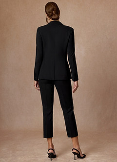 front Kennedy Black Refined Weave Performance Pants Suit