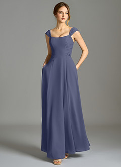 Azazie Oasis Bridesmaid Dresses Stormy A-Line with Pockets Chiffon Dress image6