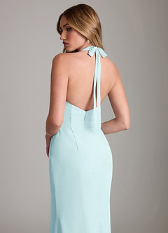 Azazie Valerie Bridesmaid Dresses Sea Glass Mermaid Pleated Chiffon Dress image6