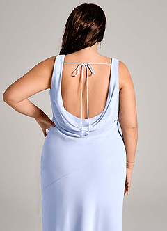 Azazie Rylina Bridesmaid Dresses Ice Mermaid Pleated Chiffon Dress image12