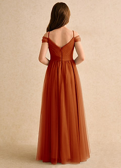 Azazie Yuna Girls Formal vestidos de niña de las flores Vestido de Pimenton de Tul de Corte en A con Vestidos sin tirantes image2