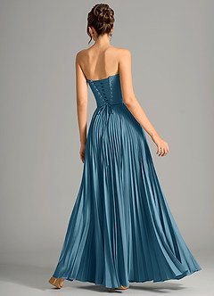 Azazie Saedra Bridesmaid Dresses Bermuda A-Line Corset Stretch Satin Dress image6