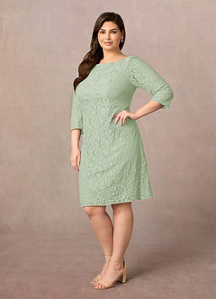 Azazie Madrid Final Sale Rust Sheath Lace Dress image7