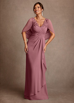 Azazie Santa Clara Mother of the Bride Dresses Desert Rose A-Line Lace Dress image1