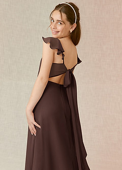 Azazie Everett Junior Ganache A-Line Chiffon Dress image7